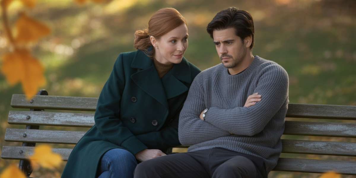 One person withdrawn while the other listens attentively — showing emotional disconnect.